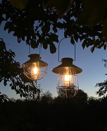 A Lot Dekoration - Loftslampe Solcelle Led Hngende Sort Antal 17x22cm , hemmetshjarta.dk