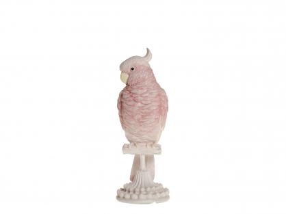 Dekoration Fugl papegje p fod pink H28/L10/B11,5 cm , hemmetshjarta.dk