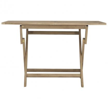 Sammenklappeligt spisebord til have 120x70x75 cm gr massiv teaktr , hemmetshjarta.dk