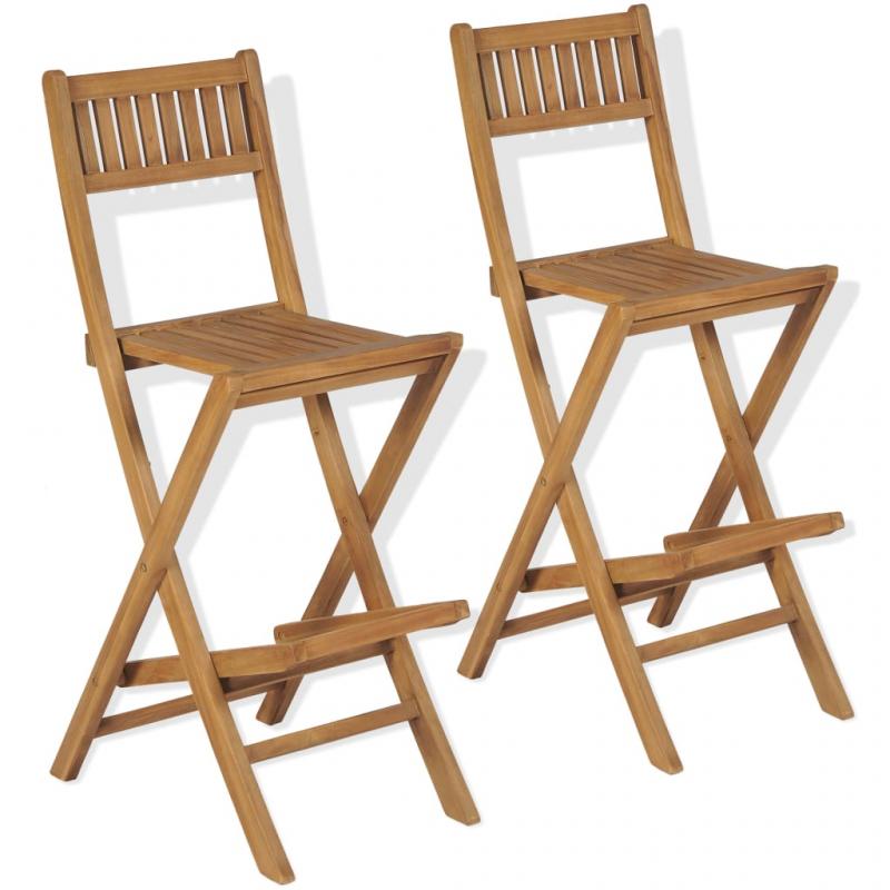 Sammenklappelige barstole 2 massiv teaktr , hemmetshjarta.dk