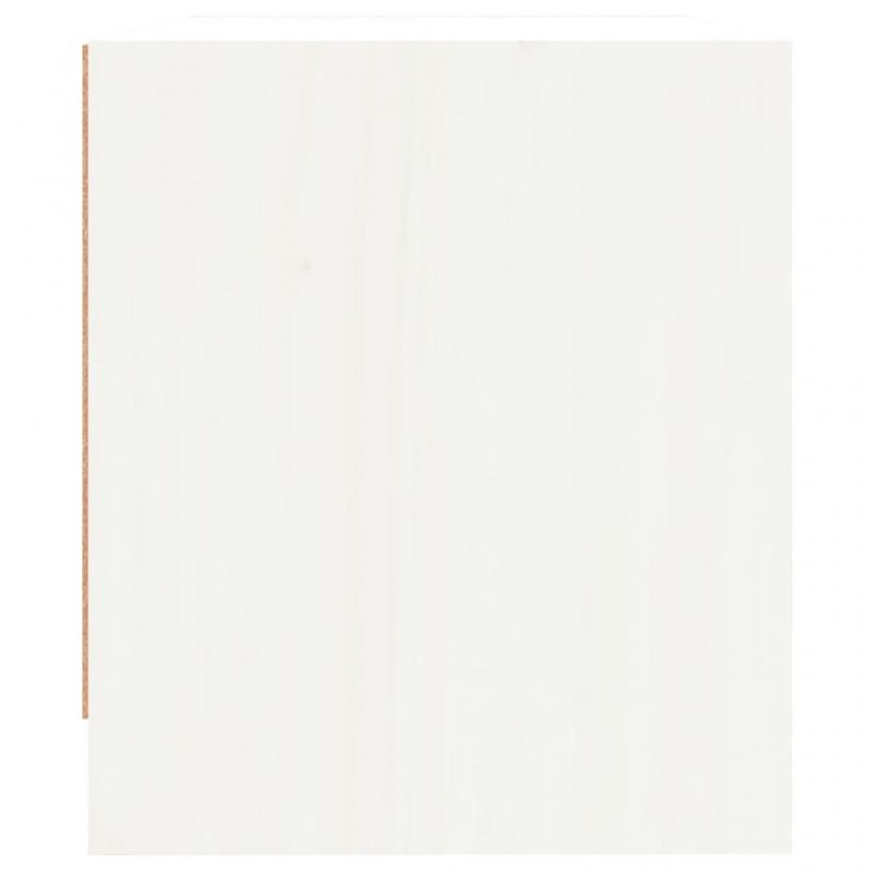 Sengebord 40x31x35,5 cm hvid massiv fyrretr 2 stk , hemmetshjarta.dk