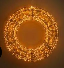 Lys guirlande Cirkel ekstra varm hvid 1800 LED timer EL IP44 (B/H/D) 58x58x4cm , hemmetshjarta.dk