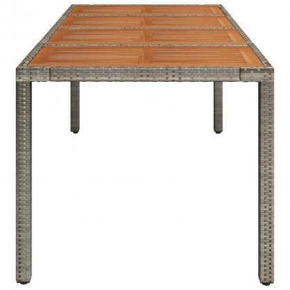 Spisebord til have 190x90x75 cm gr kunstrattan , hemmetshjarta.dk