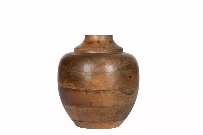 A Lot Dekoration - Vase Ruby Wood Brown 20x25cm , hemmetshjarta.dk