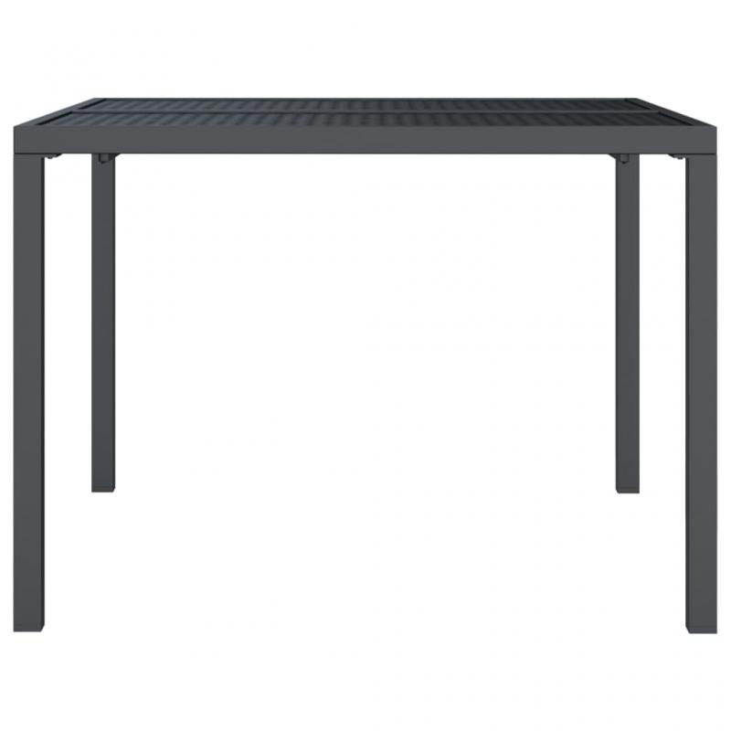 Spisebord til have 100x100x72 cm antracit stl , hemmetshjarta.dk