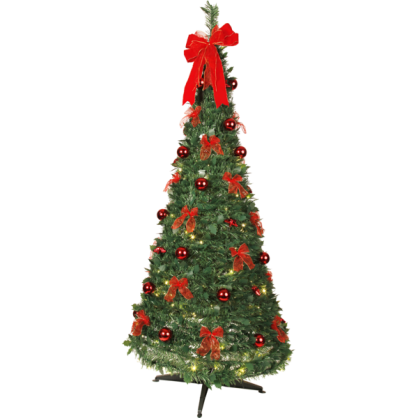 Juletr med LED Pop-up-tree EL Varm Hvid 144 Lys 85x185cm , hemmetshjarta.dk