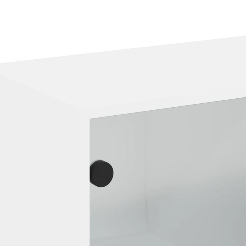 Vgskab hvid 68x37x68,5 cm med glaslger , hemmetshjarta.dk