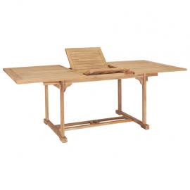 Spisebord til haven udtrækbart (150-200)x100x75 cm massiv teaktræ , hemmetshjarta.dk
