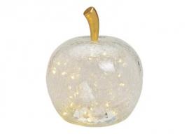 Dekoration LED Æble glas Gennemsigtig 40 LED timer (B/H/D) 27x30x27cm , hemmetshjarta.dk