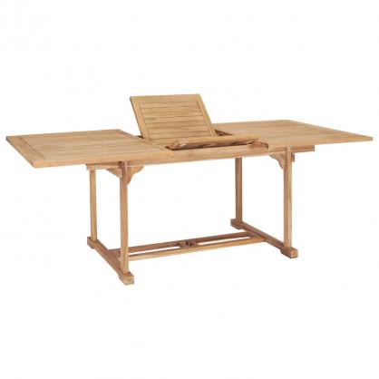 Spisebord til haven udtrkbart (150-200)x100x75 cm massiv teaktr , hemmetshjarta.dk