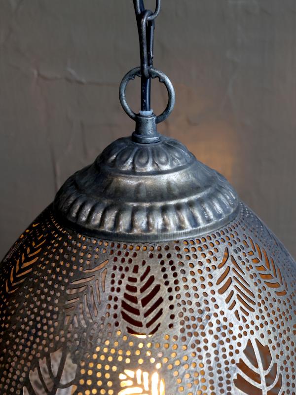 Loftslampe med antik bronze mnster H36/D30 cm , hemmetshjarta.dk