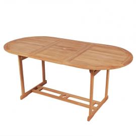 Spisebord til have 180x90x75 cm massiv teaktræ , hemmetshjarta.dk