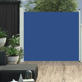 Udtrækkeligt sidemarkise til terrasse blå 100x300 cm , hemmetshjarta.dk