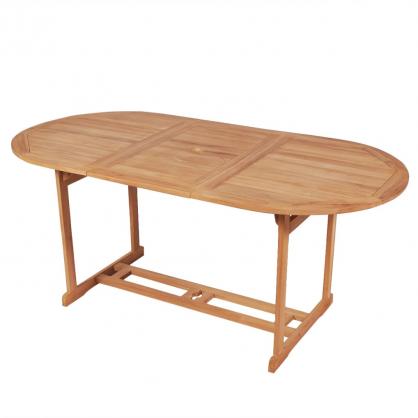Spisebord til have 180x90x75 cm massiv teaktr , hemmetshjarta.dk