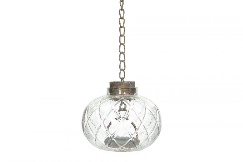 A Lot Dekoration - Lanterne Lyselygte Glas Luna Kde 12x11 50cm , hemmetshjarta.dk