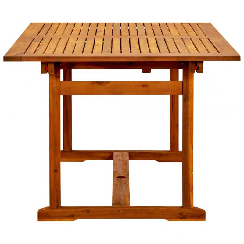 Spisebord til haven udtrkbart (150-200)x100x75 cm massivt akacietr , hemmetshjarta.dk