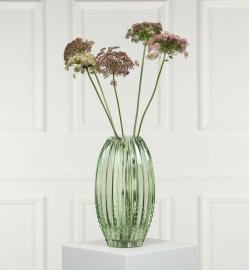 A Lot Dekoration - Vase Glas Cane Grøn Ø16x8x28cm , hemmetshjarta.dk