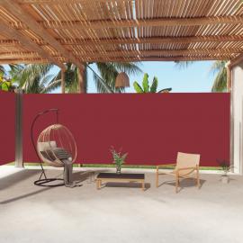 Udtrækkeligt sidemarkise til terrasse rød 220x1000 cm dobbelt , hemmetshjarta.dk