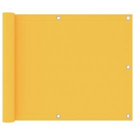 Balkonskærm gul 75x400 cm oxford stof , hemmetshjarta.dk