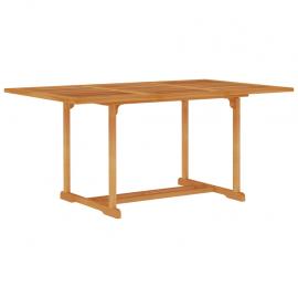Spisebord til have 150x90x75 cm massiv teaktræ , hemmetshjarta.dk