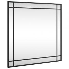 Vægspejl firkantet sort 60x60 cm jern , hemmetshjarta.dk