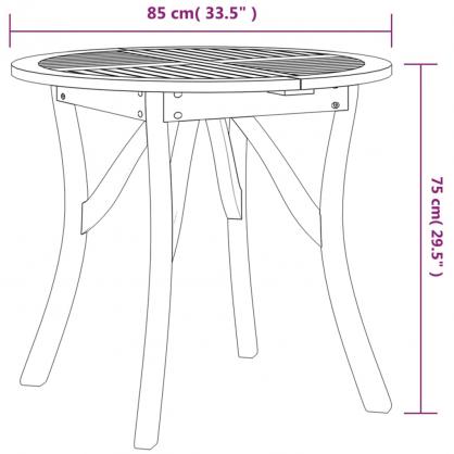 Spisebord til have  85x75 cm massivt akacietr , hemmetshjarta.dk
