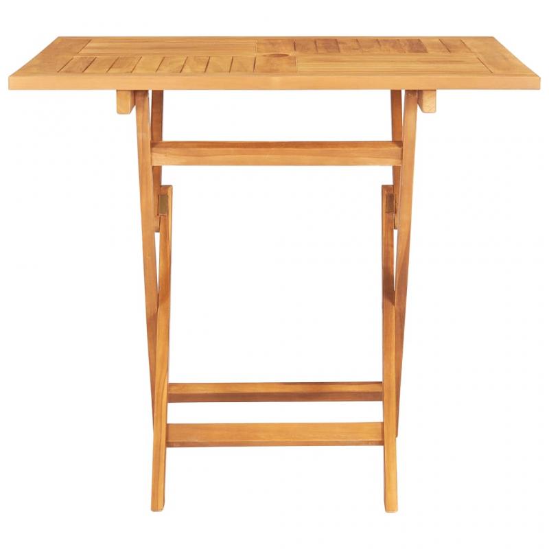 Sammenklappeligt spisebord til have 85x85x76 cm massiv teaktr , hemmetshjarta.dk