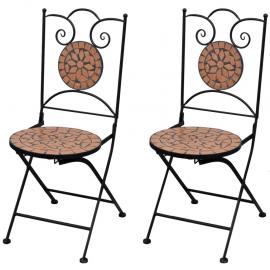 Sammenklappelige caféstole 2 keramisk terracotta , hemmetshjarta.dk