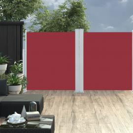 Udtrækkeligt sidemarkise til terrasse rød 170x600 cm dobbelt , hemmetshjarta.dk