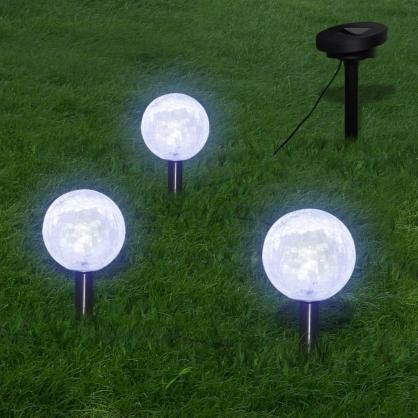 Solcellelamper 6 stk LED med spyt og solpaneler , hemmetshjarta.dk