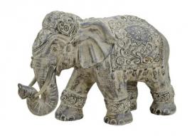 Dekoration Elefant grå polyresin (B/H/D) 50x34x22 cm , hemmetshjarta.dk