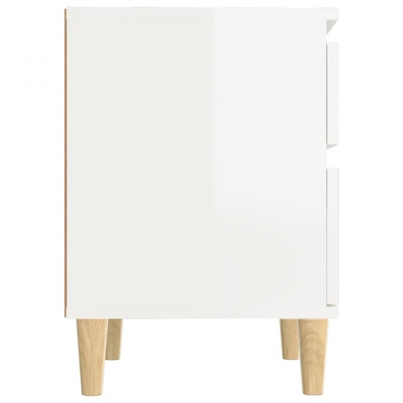 Sengebord hvid hjglans 40x35x50 cm , hemmetshjarta.dk