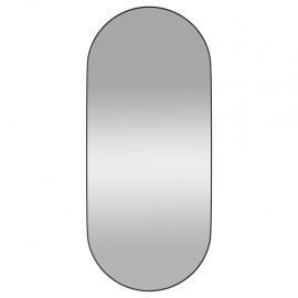 Vægspejl oval sort 35x80 cm , hemmetshjarta.dk