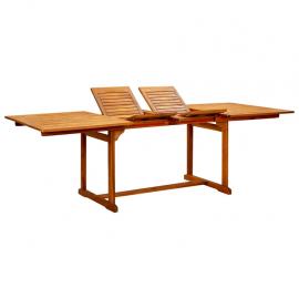 Spisebord til haven udtrækbart (160-240)x100x75 cm massivt akacietræ , hemmetshjarta.dk