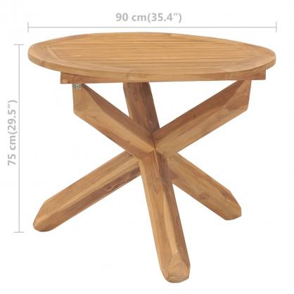 Spisebord til have  90x75 cm massiv teaktr , hemmetshjarta.dk