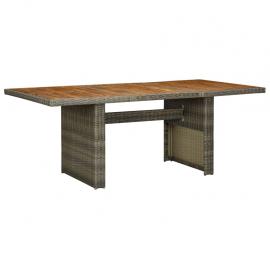 Have spisebord 200x100x74 cm brun kunstrattan og massivt akacietræ , hemmetshjarta.dk