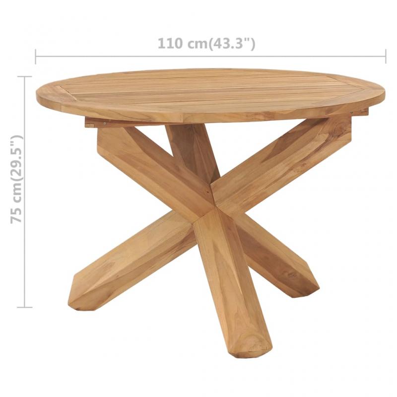 Spisebord til have  110x75 cm massiv teaktr , hemmetshjarta.dk