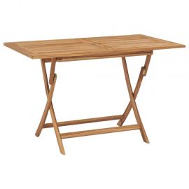 Sammenklappeligt spisebord til have 120x70x75 cm massivt teaktræ , hemmetshjarta.dk
