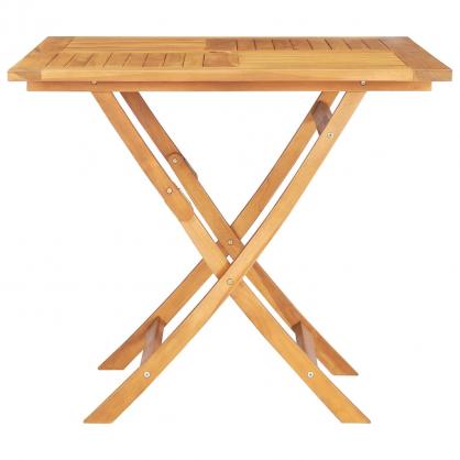 Sammenklappeligt spisebord til have 85x85x76 cm massiv teaktr , hemmetshjarta.dk