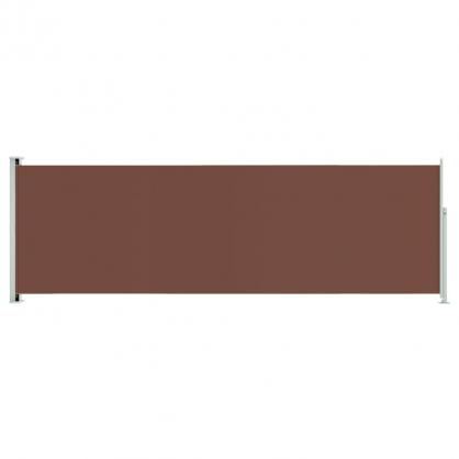 Udtrkkeligt sidemarkise til terrasse brun 200x600 cm , hemmetshjarta.dk