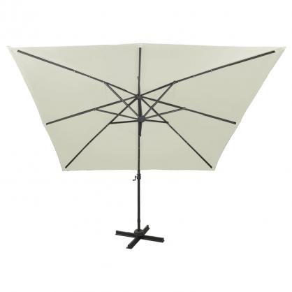 Frithngende parasol med stang og LED sand 300 cm , hemmetshjarta.dk
