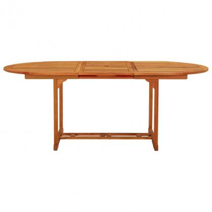 Spisebord til haven udtrkbart (150-200)x100x75 massivt eukalyptustr , hemmetshjarta.dk