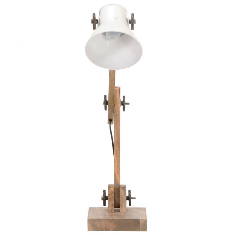 Bordlampe industriel hvid rund 58x18x90 cm E27 , hemmetshjarta.dk