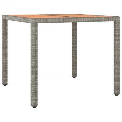 Spisebord til have 90x90x75 cm gr kunstrattan & massiv akacie , hemmetshjarta.dk
