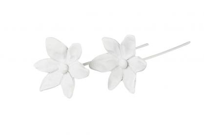 A Lot Dekoration - Pynt Blomst Stick Hvid 3,5cm 2-pak , hemmetshjarta.dk