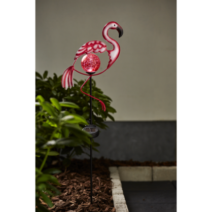 Solcelledekoration Flamingo , hemmetshjarta.dk