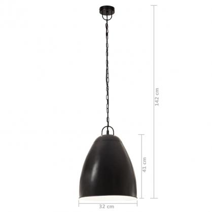 Loftslampe Pendel industriel sort 32 cm 25 W E27 , hemmetshjarta.dk