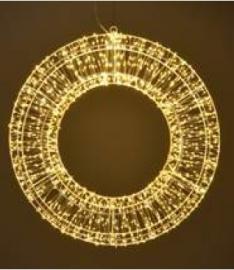 Lys guirlande Cirkel varm hvid 1800 LED timer EL IP44 (B/H/D) 58x58x4cm , hemmetshjarta.dk