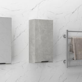 Badeværelsesskab vægmonteret 32x20x67 cm betongrå , hemmetshjarta.dk