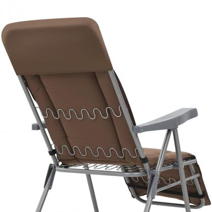 Sammenklappelig havestol med hynde brun 2 stk , hemmetshjarta.dk